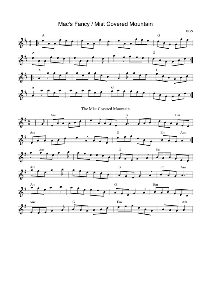 Mac's Fancy : Mist Covered Mountain